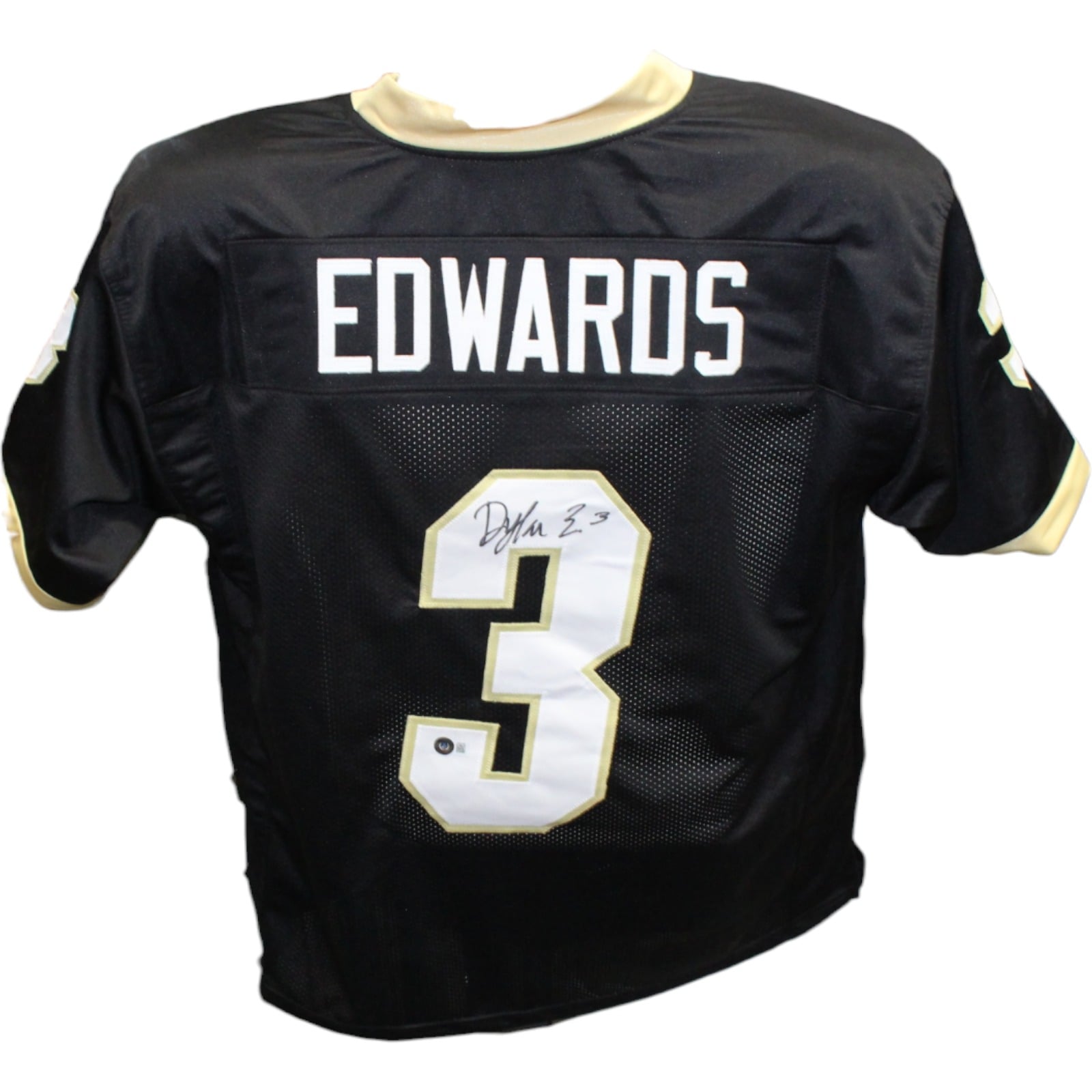 Dylan Edwards Signed Black College Style Jersey – Beckett Authenticated-Powers Sports Memorabilia