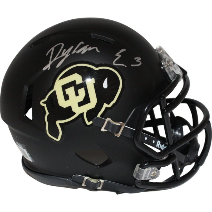 Dylan Edwards Signed Colorado Buffaloes Black Mini Helmet – Beckett Authenticated-Powers Sports Memorabilia