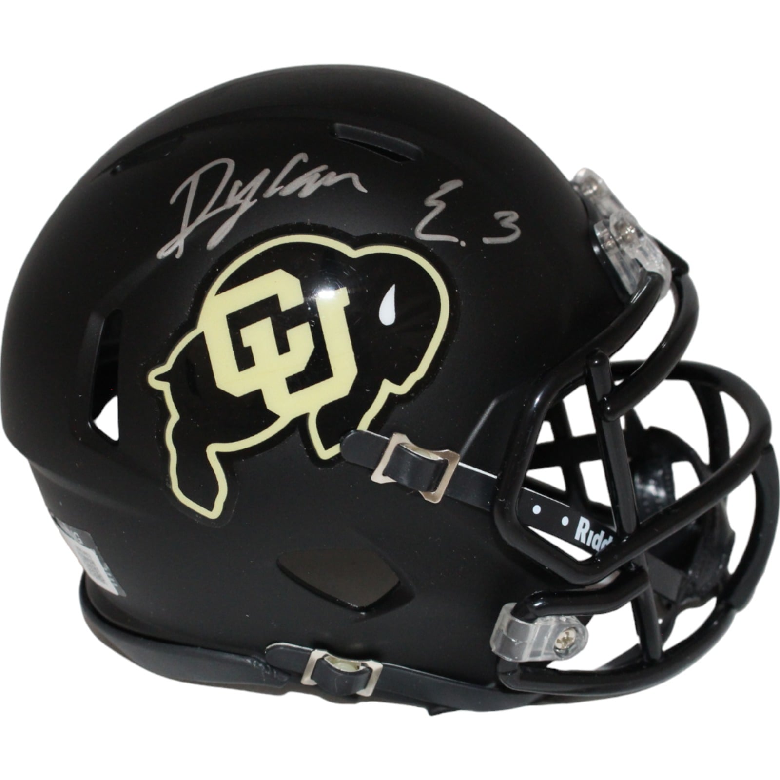 Dylan Edwards Signed Colorado Buffaloes Black Mini Helmet – Beckett Authenticated-Powers Sports Memorabilia