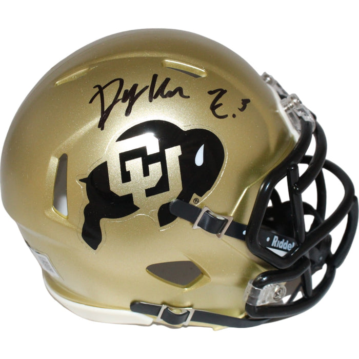 Dylan Edwards Signed Colorado Buffaloes Gold Mini Helmet – Beckett Authenticated-Powers Sports Memorabilia