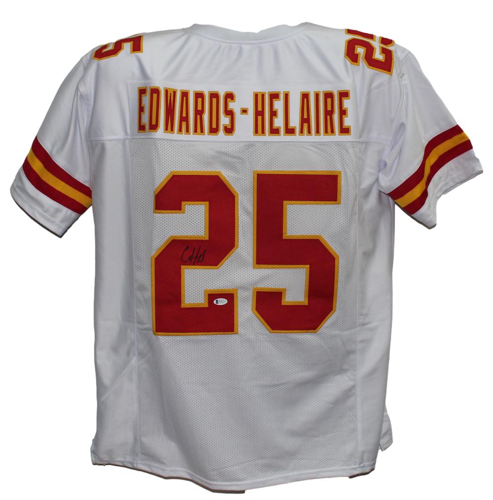 Clyde Edwards-Helaire Kansas City Chiefs Signed Jersey - Pro Style White XL Beckett-Powers Sports Memorabilia