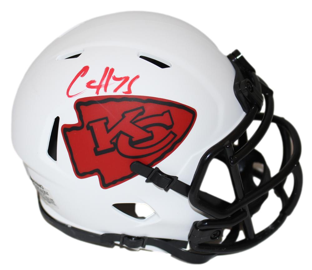 Clyde Edwards-Helaire Signed Kansas City Chiefs Lunar Mini Helmet – Beckett Authenticated-Powers Sports Memorabilia