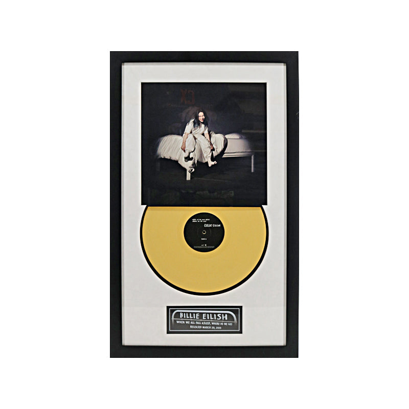 Billie Eilish When We All Fall Asleep, Where Do We Go Vinyl Record Framed Collage-Powers Sports Memorabilia