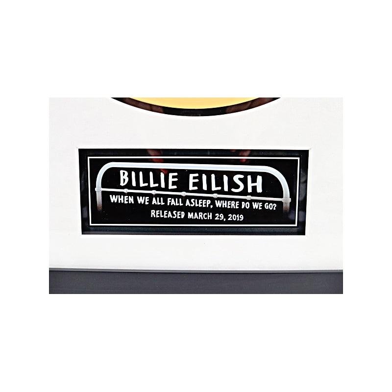 Billie Eilish When We All Fall Asleep, Where Do We Go Vinyl Record Framed Collage-Powers Sports Memorabilia