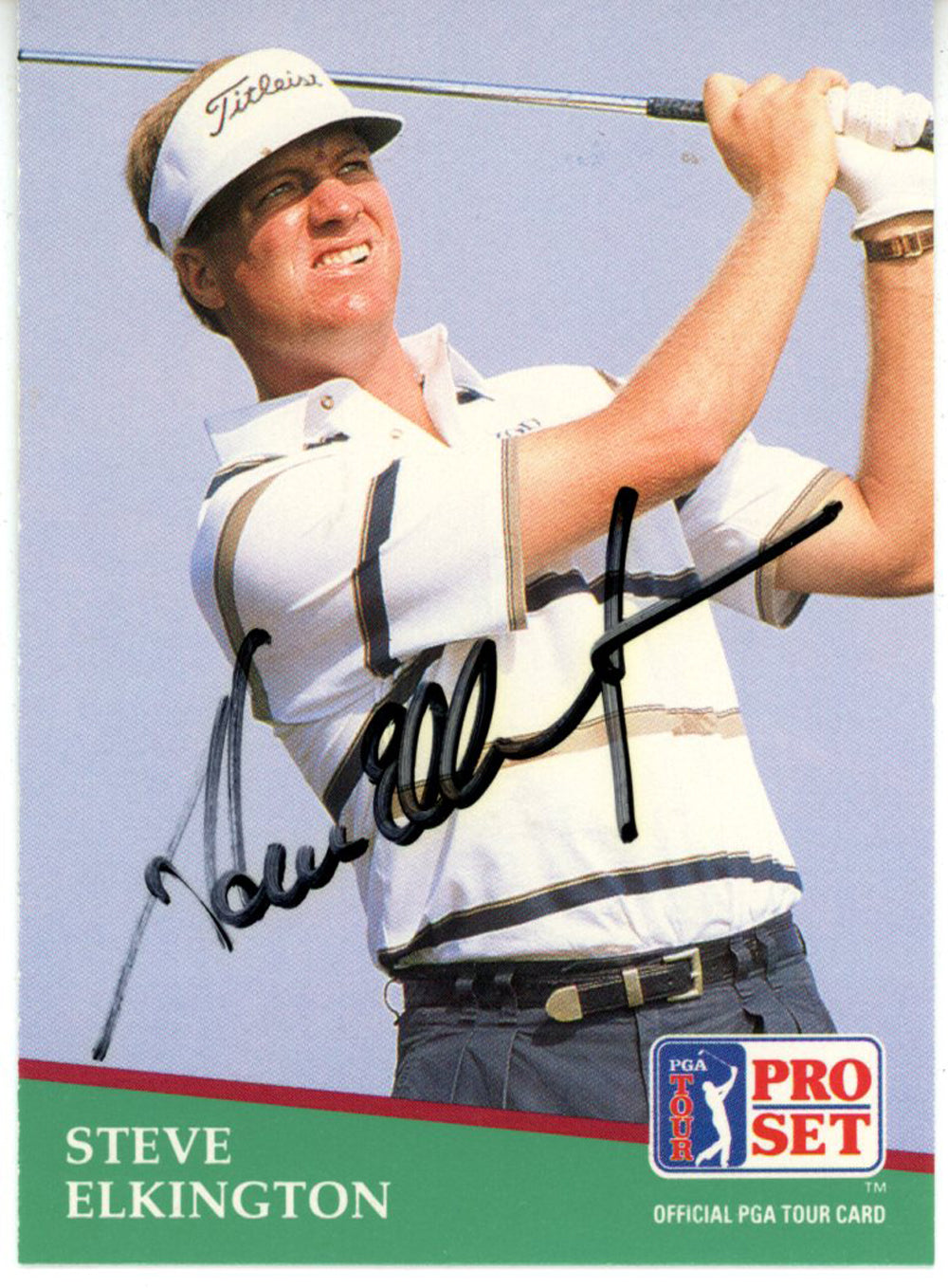 Steve Elkington Pga Signed Card - 1991 Pro Set #148 Beckett Beckett-Powers Sports Memorabilia