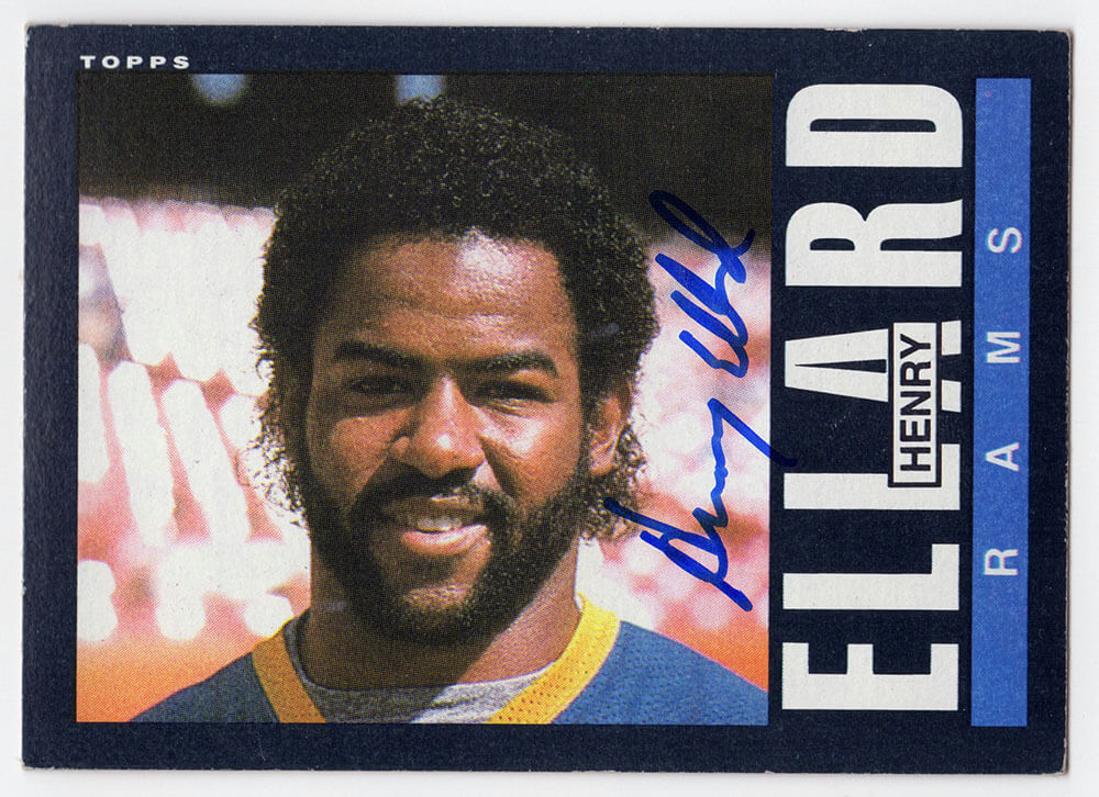 Henry Ellard Autographed Los Angeles Rams 1985 Topps Rookie Football Trading Card #80-Powers Sports Memorabilia