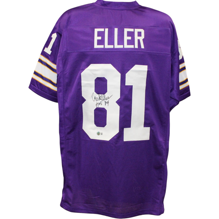 Carl Eller Signed Pro Style Size XL Purple Jersey HOF – Beckett Witness Authenticated-Powers Sports Memorabilia