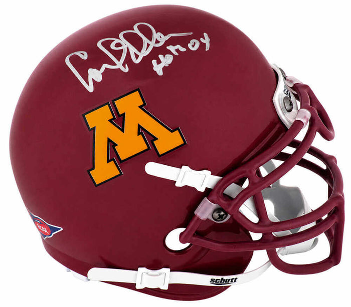 Carl Eller Autographed Minnesota Golden Gophers Schutt Mini Helmet with HOF'04-Powers Sports Memorabilia