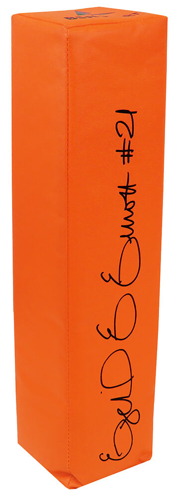 Ezekiel Elliott Autographed BSN Orange End Zone Football Pylon-Powers Sports Memorabilia