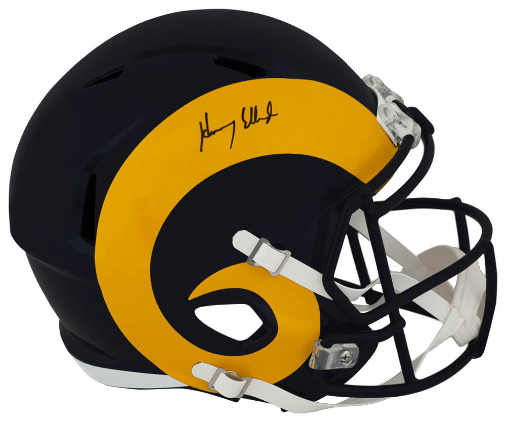 Henry Ellard Autographed Los Angeles Rams Riddell Full Size Speed Replica Helmet-Powers Sports Memorabilia