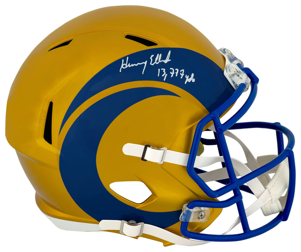 Henry Ellard Los Angeles Rams Autographed FLASH Full Size Riddell Replica Helmet-Powers Sports Memorabilia