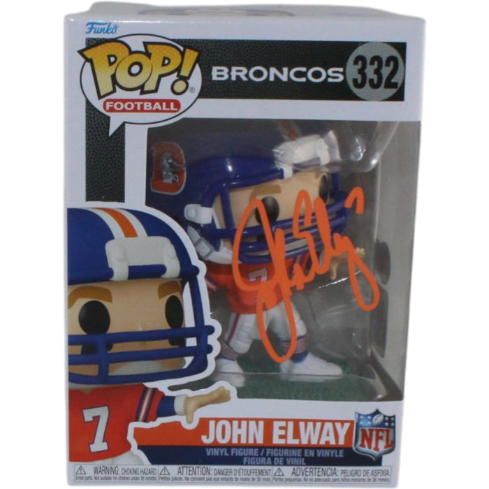 John Elway Signed Denver Broncos Funko Pop! #332 – Beckett Witness Authenticated-Powers Sports Memorabilia