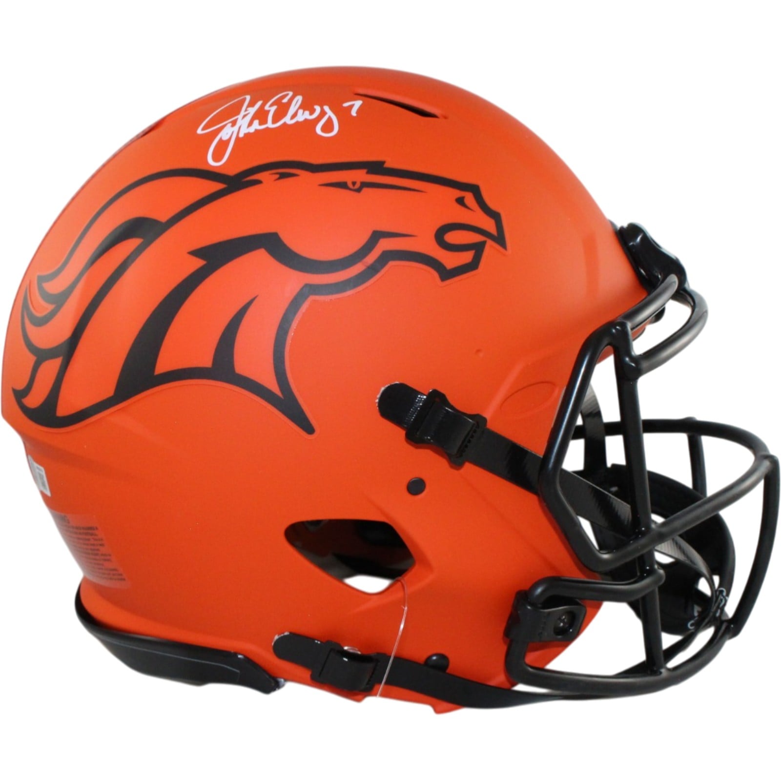 John Elway Signed Denver Broncos Pro Rave Helmet – Beckett Witness Authenticated-Powers Sports Memorabilia