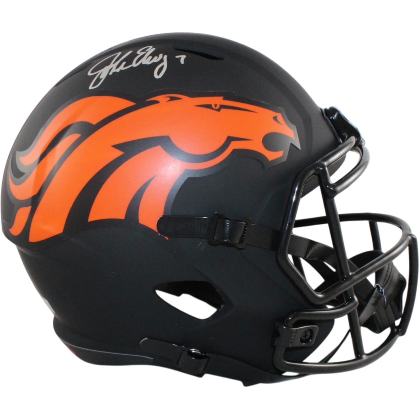 John Elway Signed Denver Broncos Full-Size Eclipse Helmet – Beckett Witness Authenticated-Powers Sports Memorabilia