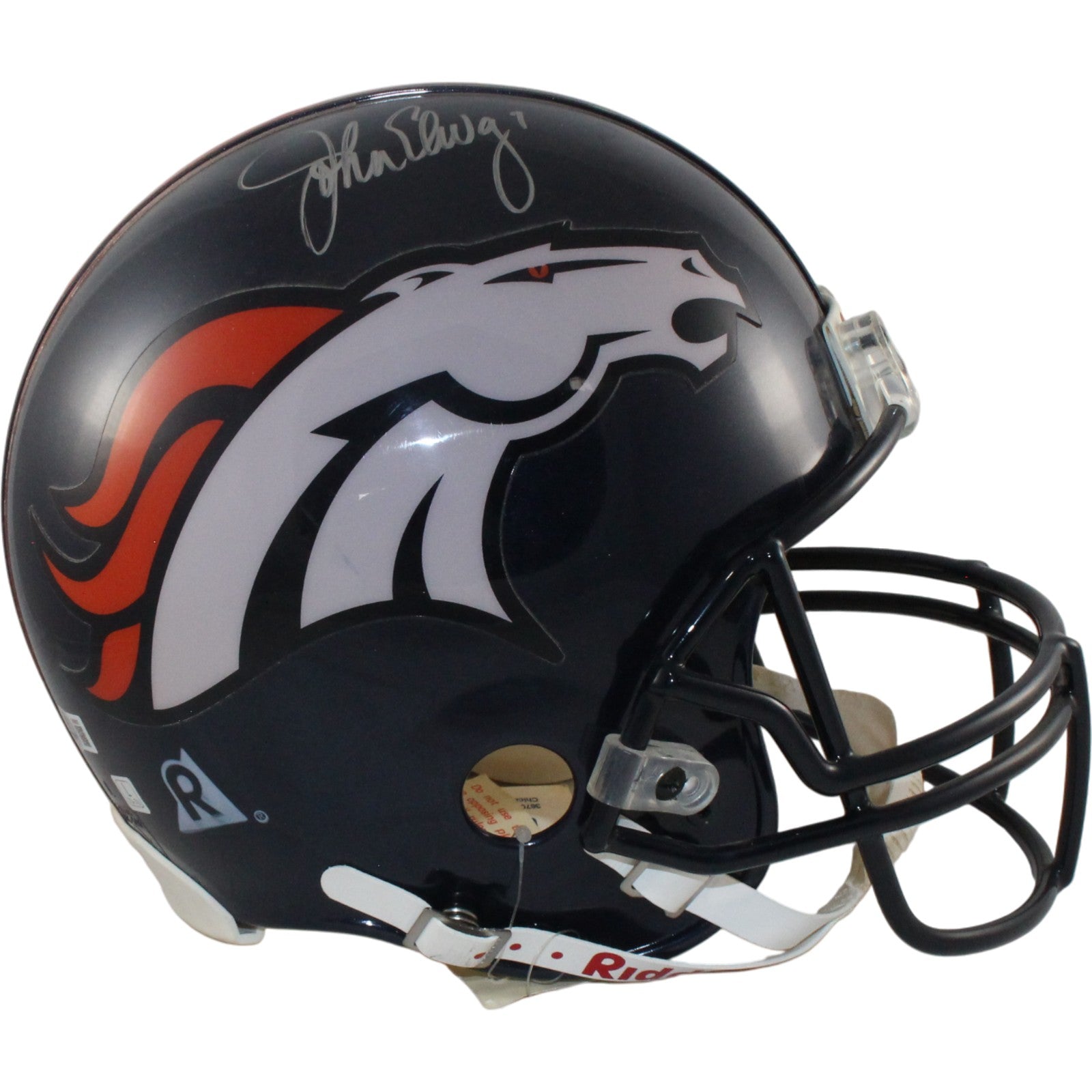 John Elway Denver Broncos Signed Full Size Helmet - Authentic VSR4 AS IS Beckett Beckett-Powers Sports Memorabilia