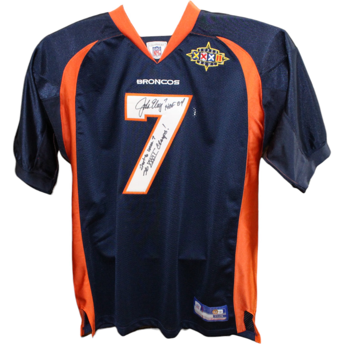 John Elway Denver Broncos Signed Jersey - Pro Style Blue Beckett Beckett-Powers Sports Memorabilia