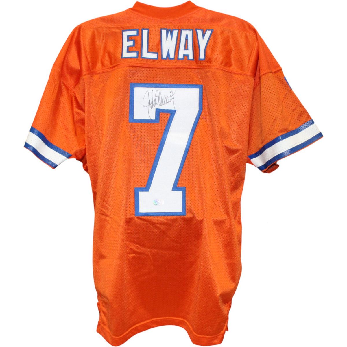 John Elway Denver Broncos Signed Jersey - Wilson Sz 50 Orange Beckett Beckett-Powers Sports Memorabilia