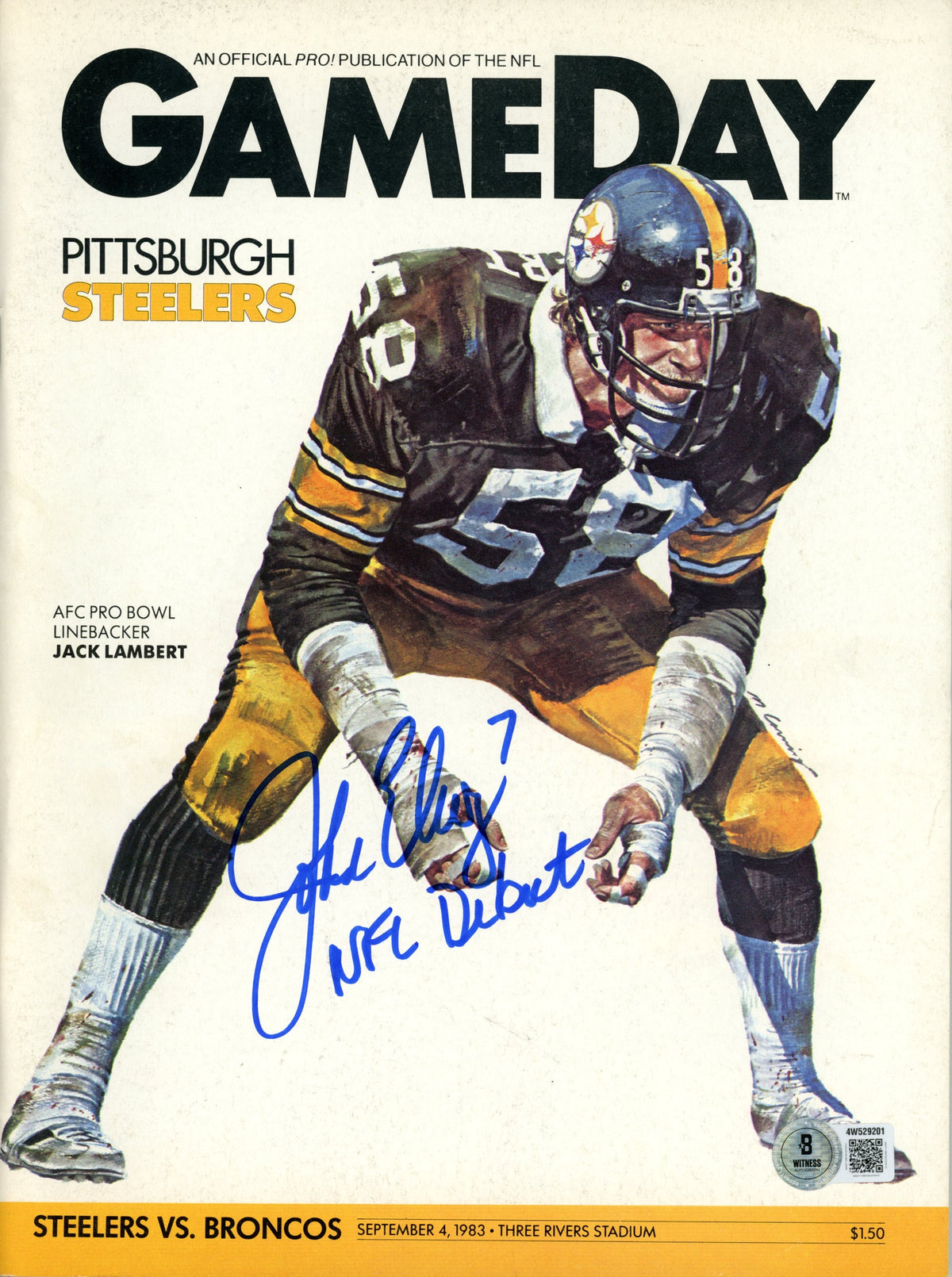 John Elway Denver Broncos Signed Magazine - 1983 Magazine NFL Debut Beckett W Beckett-Powers Sports Memorabilia