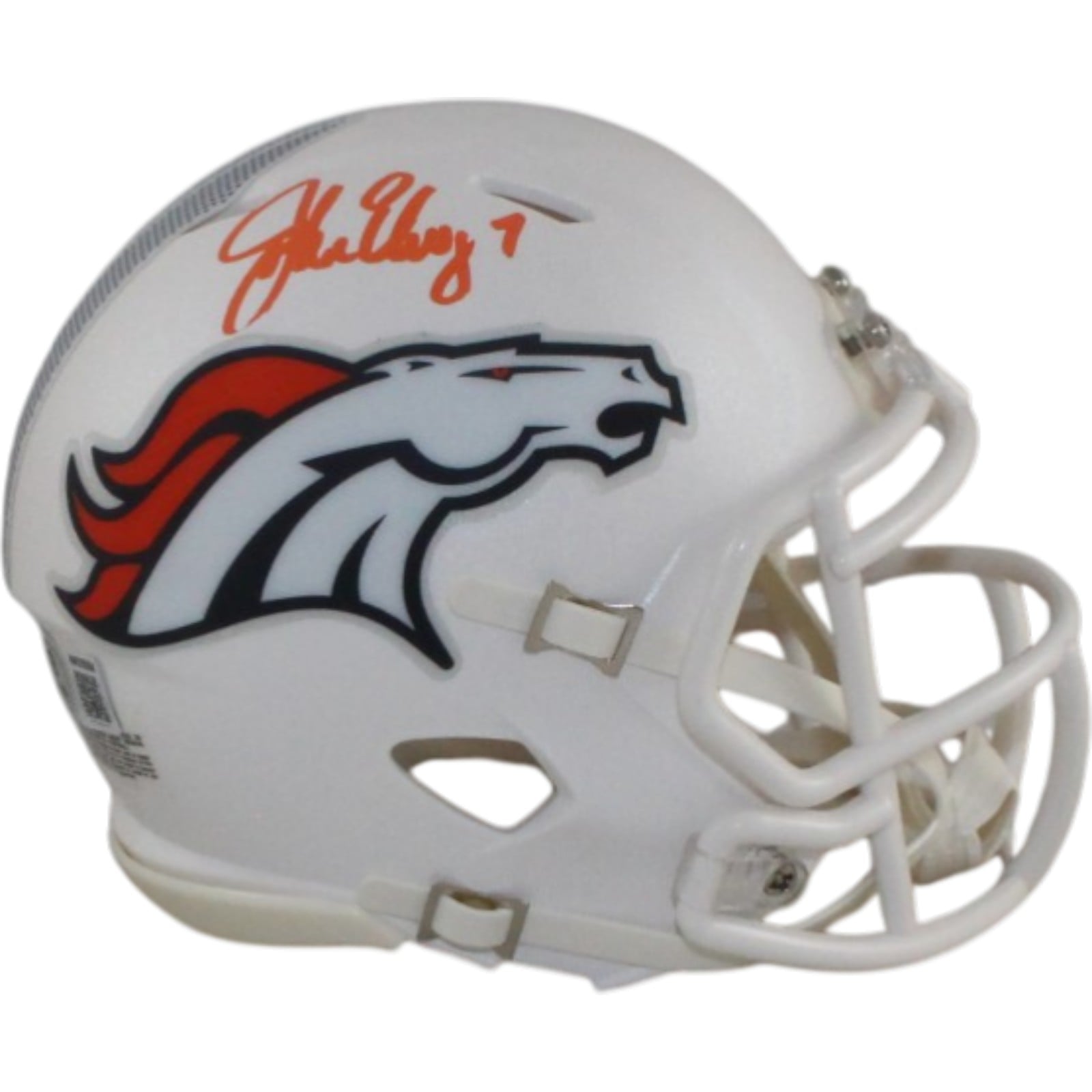 John Elway Signed Denver Broncos 24 Alt Mini Helmet – Beckett Witness Authenticated-Powers Sports Memorabilia