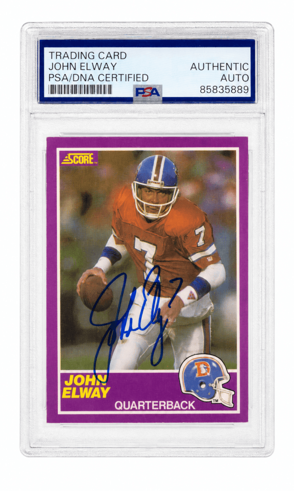 John Elway Denver Broncos Autographed 1989 Score Supplemental Football Card-Powers Sports Memorabilia