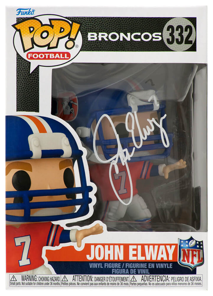 John Elway Autographed Denver Broncos John Elway Funko Pop Doll #332-Powers Sports Memorabilia