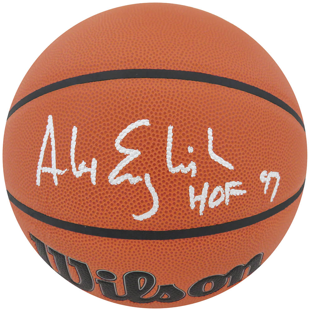 Alex English Autographed Wilson Indoor/Outdoor NBA Basketball with HOF'97-Powers Sports Memorabilia