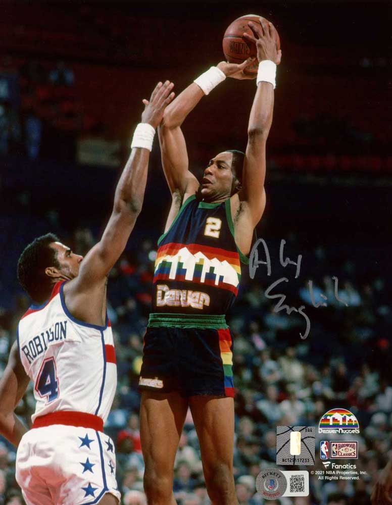 Alex English Signed Denver Nuggets 8X10 Photo – Beckett Authenticated-Powers Sports Memorabilia