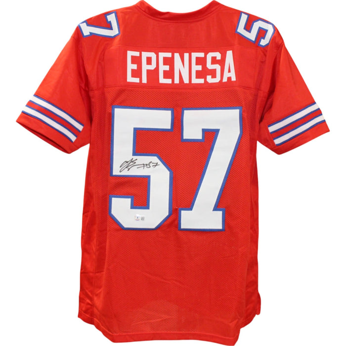 AJ Epenesa Signed Pro Style Size XL Red Jersey – Beckett Witness Authenticated-Powers Sports Memorabilia