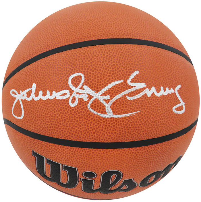 Julius Erving Autographed Wilson Indoor/Outdoor NBA Basketball-Powers Sports Memorabilia