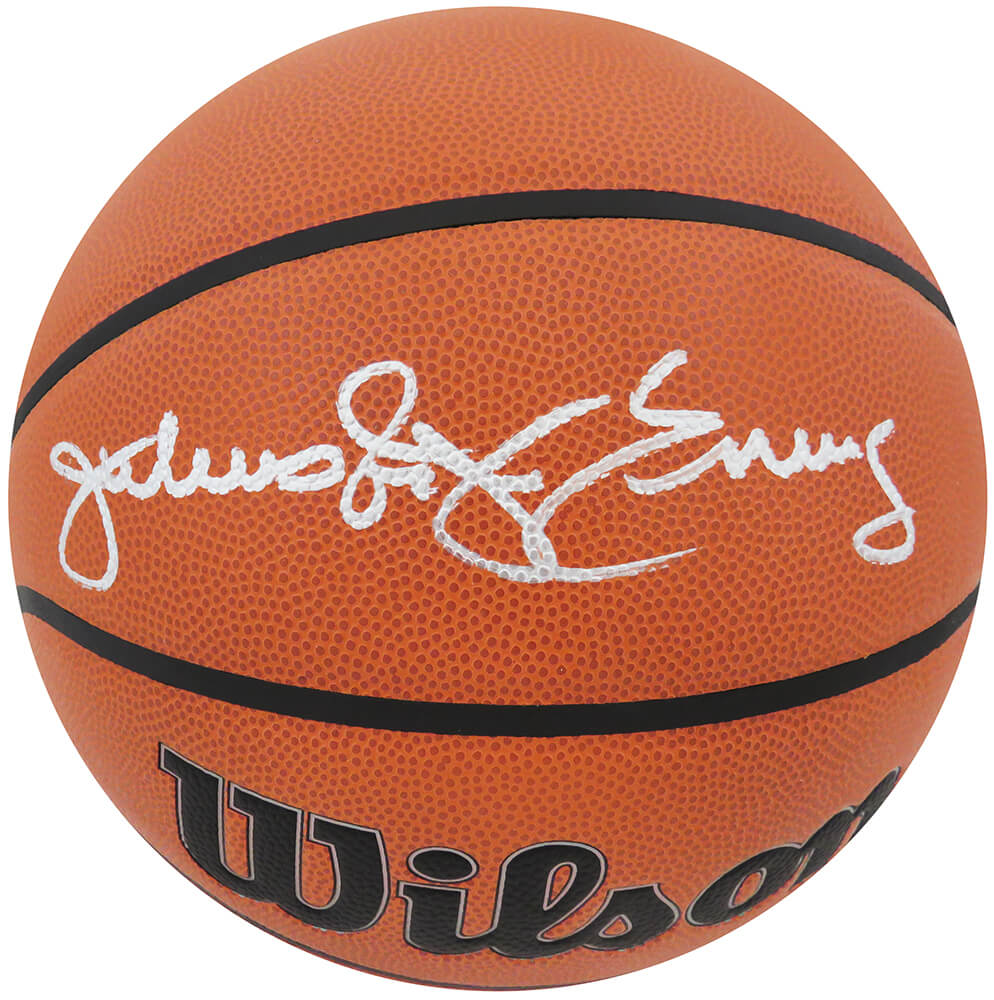 Julius Erving Autographed Wilson Indoor/Outdoor NBA Basketball