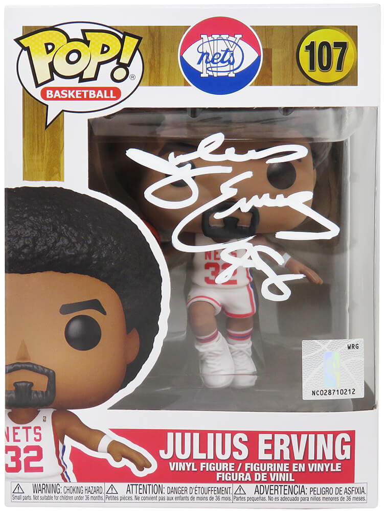 Julius 'Dr J' Erving Autographed New York Nets NBA Funko Pop Doll #107-Powers Sports Memorabilia