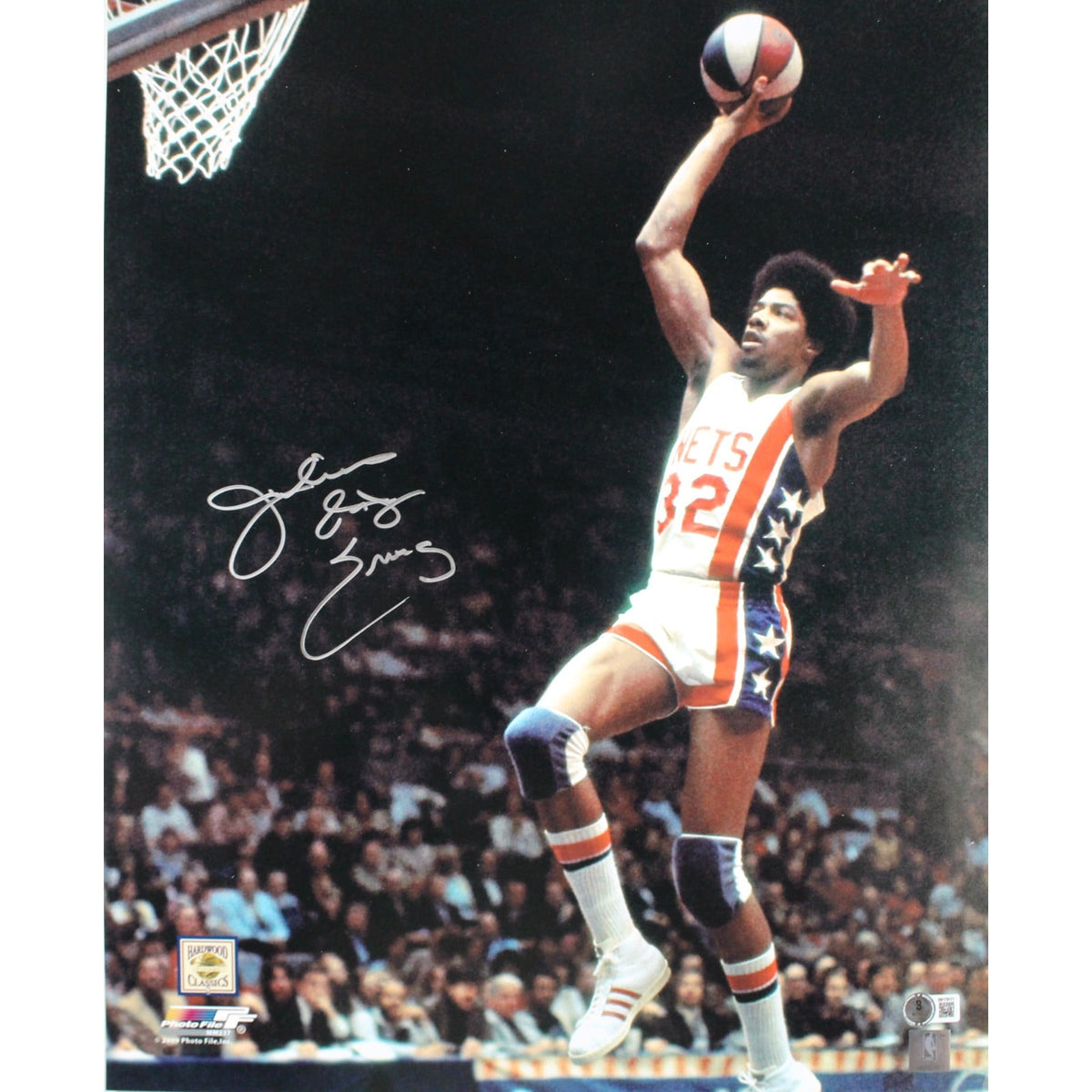 Julius Erving Signed New Jersey Nets 16x20 Photo – Beckett Witness Authenticated-Powers Sports Memorabilia