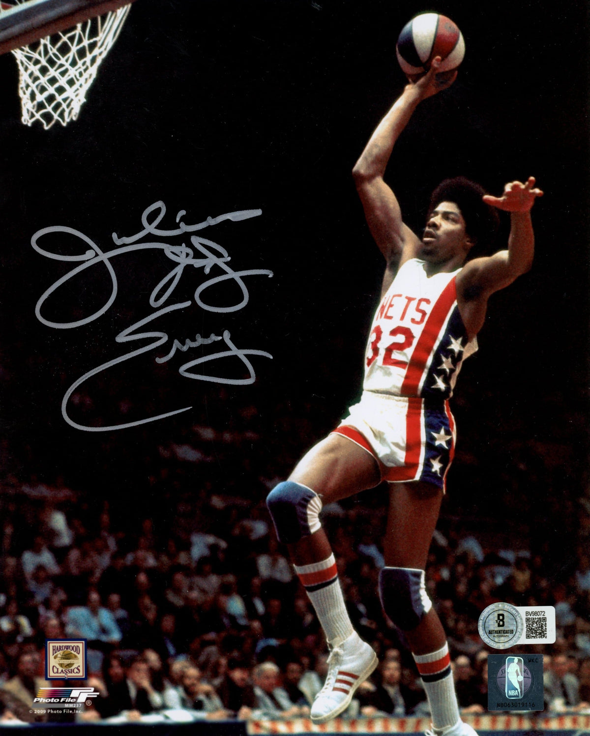 Julius Erving Signed New Jersey Nets 8x10 Photo – Beckett Authenticated-Powers Sports Memorabilia