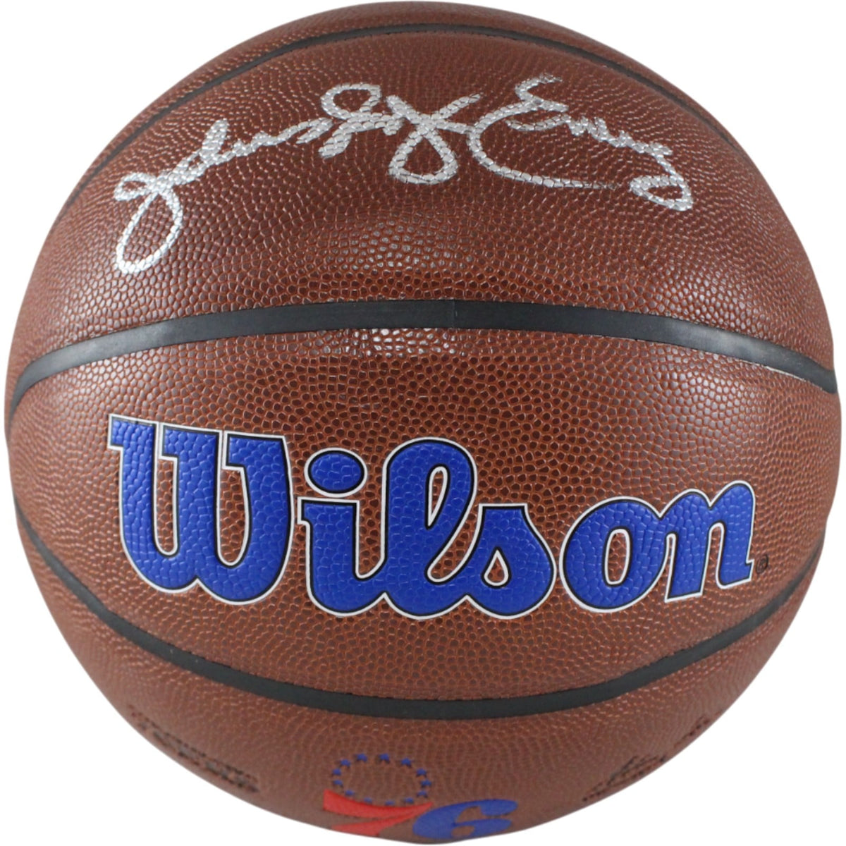 Julius Erving Signed Philadelphia 76ers Logo Basketball – Beckett Authenticated-Powers Sports Memorabilia