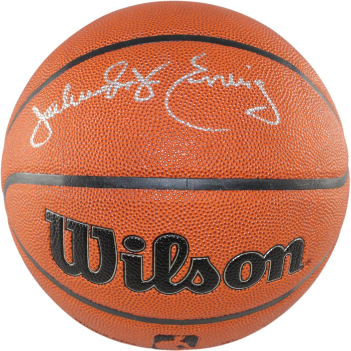 Julius Erving Signed Philadelphia 76ers Wilson Basketball – Beckett Authenticated-Powers Sports Memorabilia