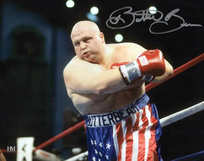 Eric 'Butterbean' Esch Autographed Boxing Action In USA Trunks 8x10 Photo-Powers Sports Memorabilia