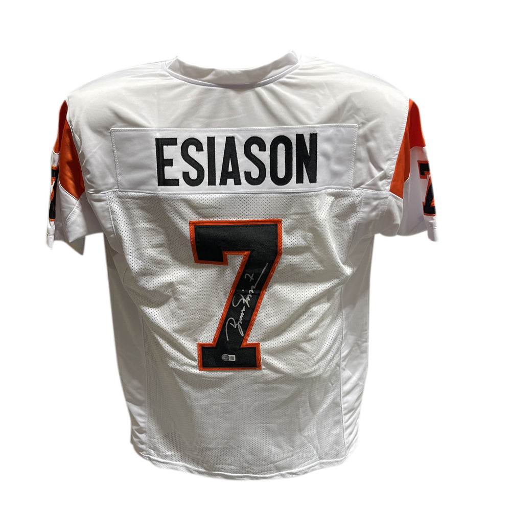 Boomer Esiason Pro Style Orange Signed Jersey – Beckett Authenticated-Powers Sports Memorabilia