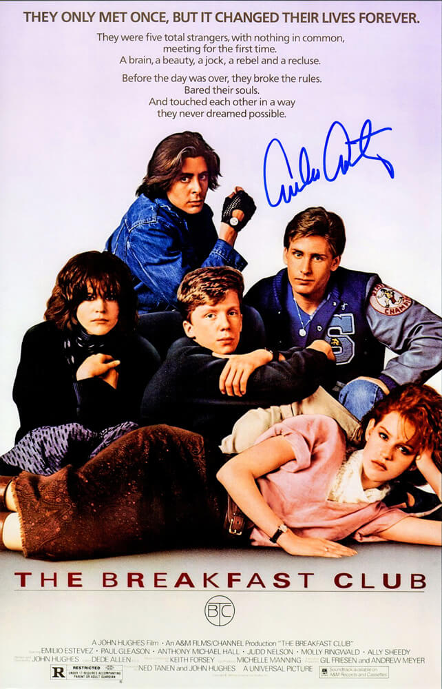 Emilio Estevez Autographed The Breakfast Club 11x17 Movie Poster-Powers Sports Memorabilia