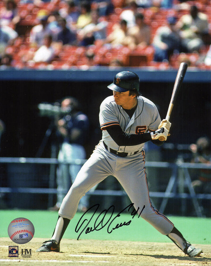 Darrell Evans Autographed San Francisco Giants Batting Action 8x10 Photo-Powers Sports Memorabilia