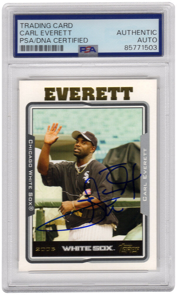 Carl Everett Chicago White Sox Autographed 2005 Topps Baseball Card #407