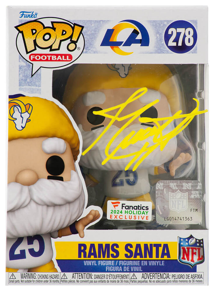 Jim Everett Autographed Los Angeles Rams SANTA Funko Pop Doll #278-Powers Sports Memorabilia