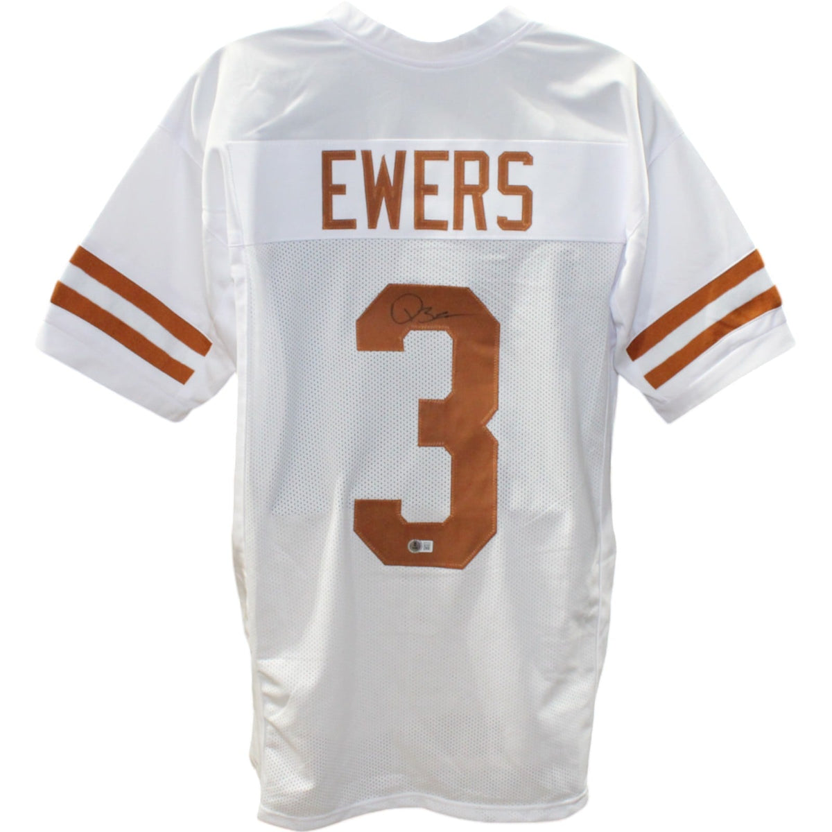 Quinn Ewers Signed College Style White Jersey – Beckett Authenticated-Powers Sports Memorabilia