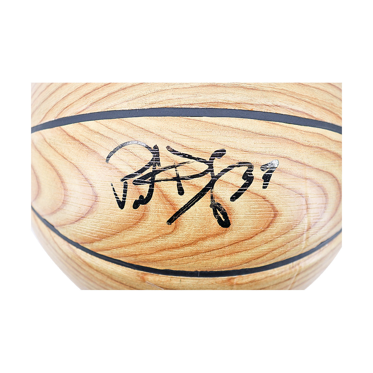 Patrick Ewing New York Knicks Signed Spalding Hardwood Design Knicks Logo Basketball-Powers Sports Memorabilia