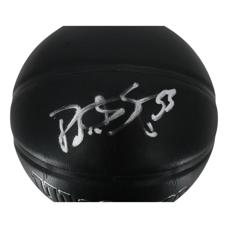 Patrick Ewing New York Knicks Signed Black Knicks Logo NBA Basketball-Powers Sports Memorabilia