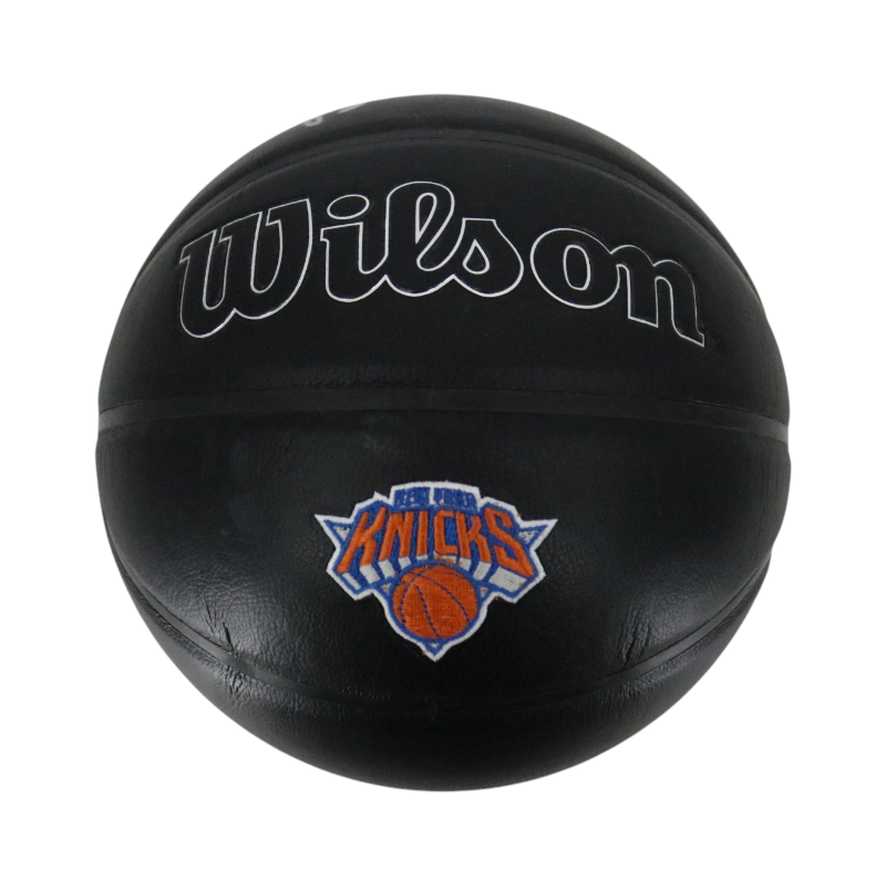 Patrick Ewing New York Knicks Signed Black Knicks Logo NBA Basketball-Powers Sports Memorabilia