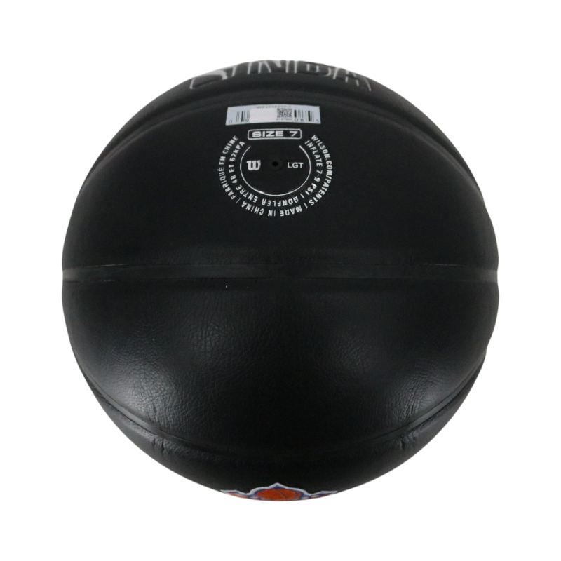 Patrick Ewing New York Knicks Signed Black Knicks Logo NBA Basketball-Powers Sports Memorabilia