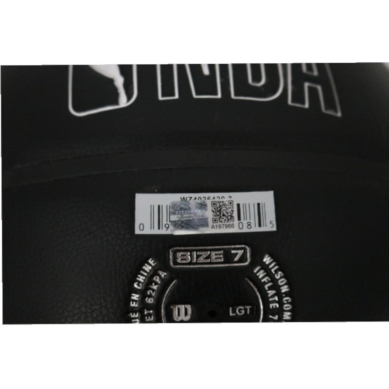 Patrick Ewing New York Knicks Signed Black Knicks Logo NBA Basketball-Powers Sports Memorabilia
