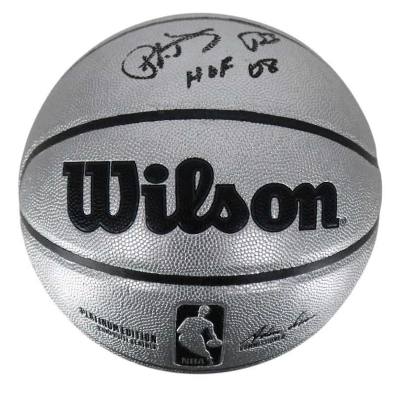 Patrick Ewing New York Knicks Signed Inscribed HOF 08 Platinum NBA Basketball-Powers Sports Memorabilia