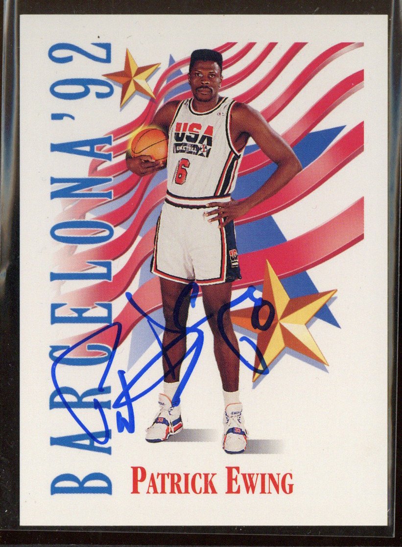Patrick Ewing New York Knicks Dream Team Signed 1991-92 Skybox #532 Barcelona '92 Card-Powers Sports Memorabilia