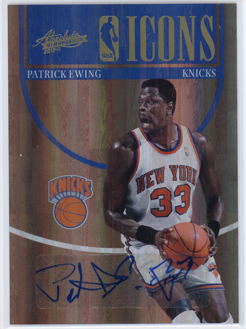 2010 Absolute Memorabilia Icons Patrick Ewing Card Signed Sticker Auto-Powers Sports Memorabilia